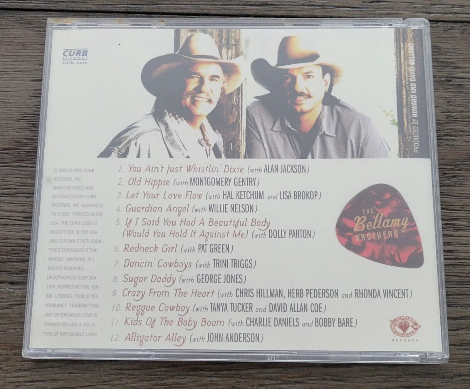 BELLAMY BROTHERS Autographed CD Cover ANGELS & OUTLAWS Vol 1 Signed CD, изображение 5