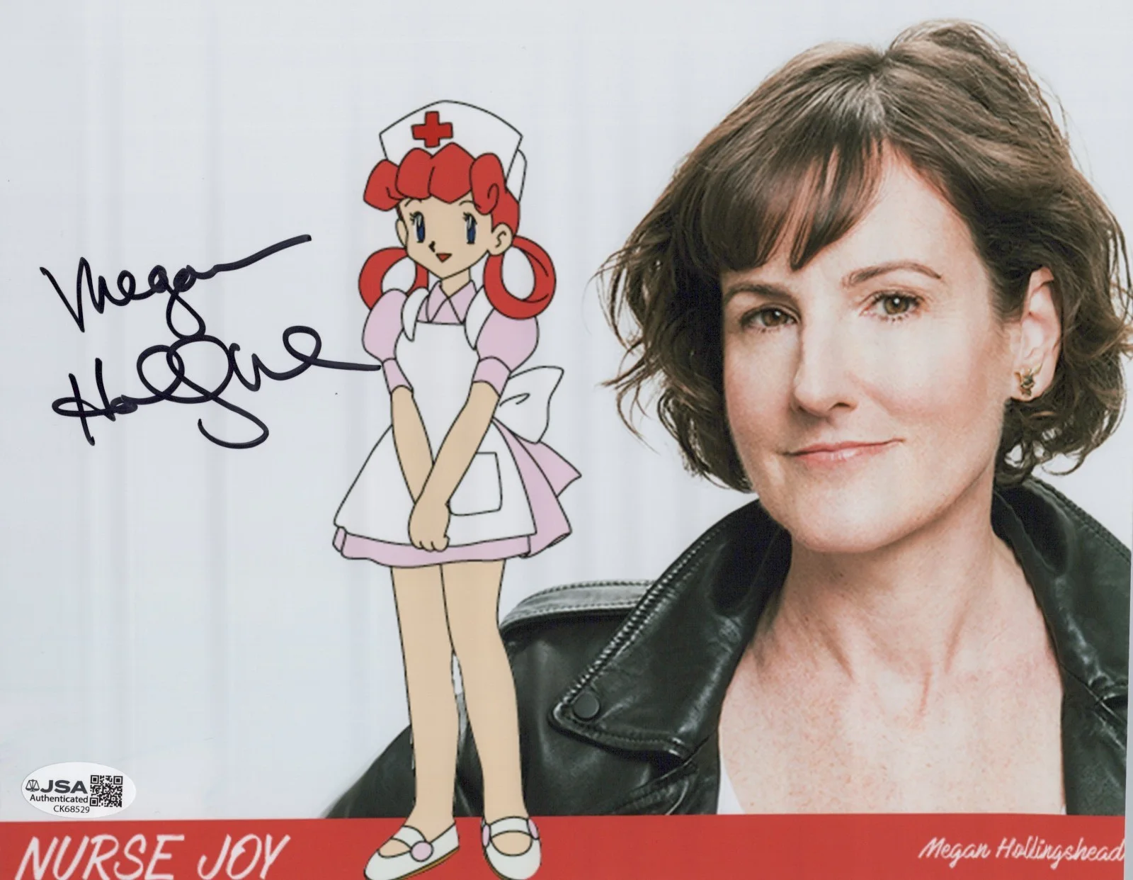 Megan Hollingshead — Pokemon- Nurse Joy 8x10 photo signed by Megan Hollingshead JSA COA