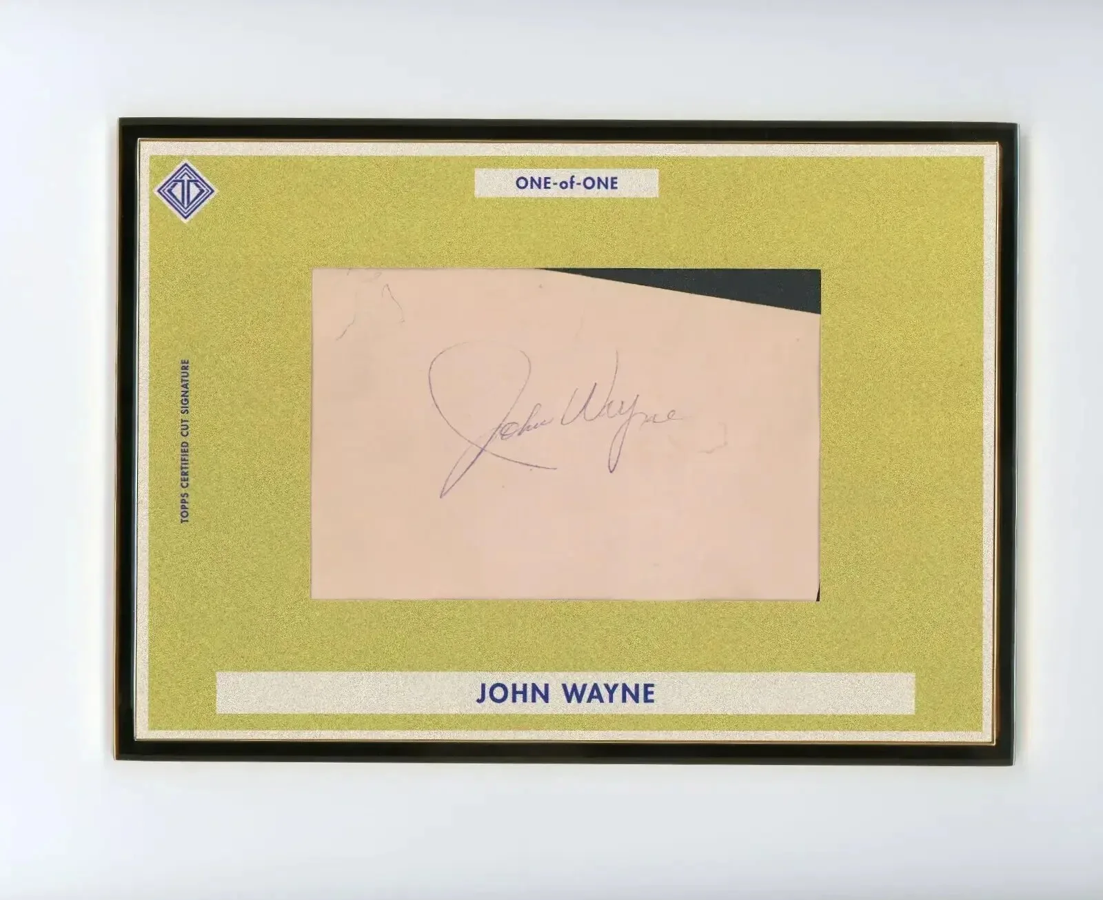 John Wayne — John Wayne 2022 Topps Bowman Transcendent 1/1 Oversized Cut Signature Auto, image 3