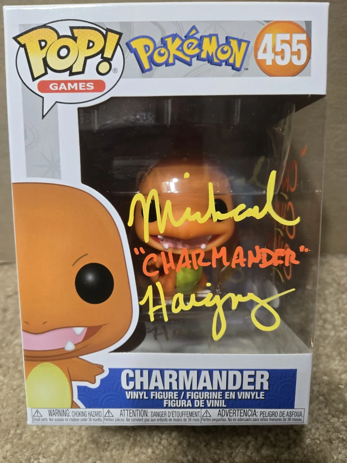 Michael Haigney — Michael Haigney SIGNED Charmander Funko Pop WITH QUOTE! JSA COA