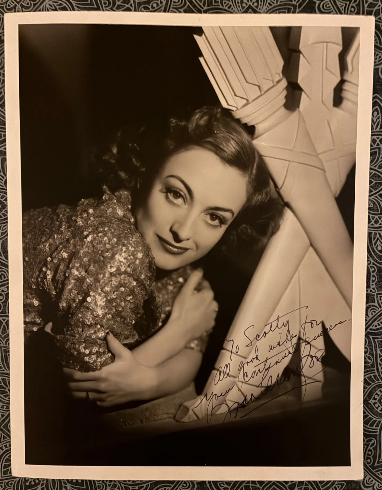 Joan Crawford — Joan Crawford Autograph 10 x 13 Signed Original George Hurrell Beckett Authentic