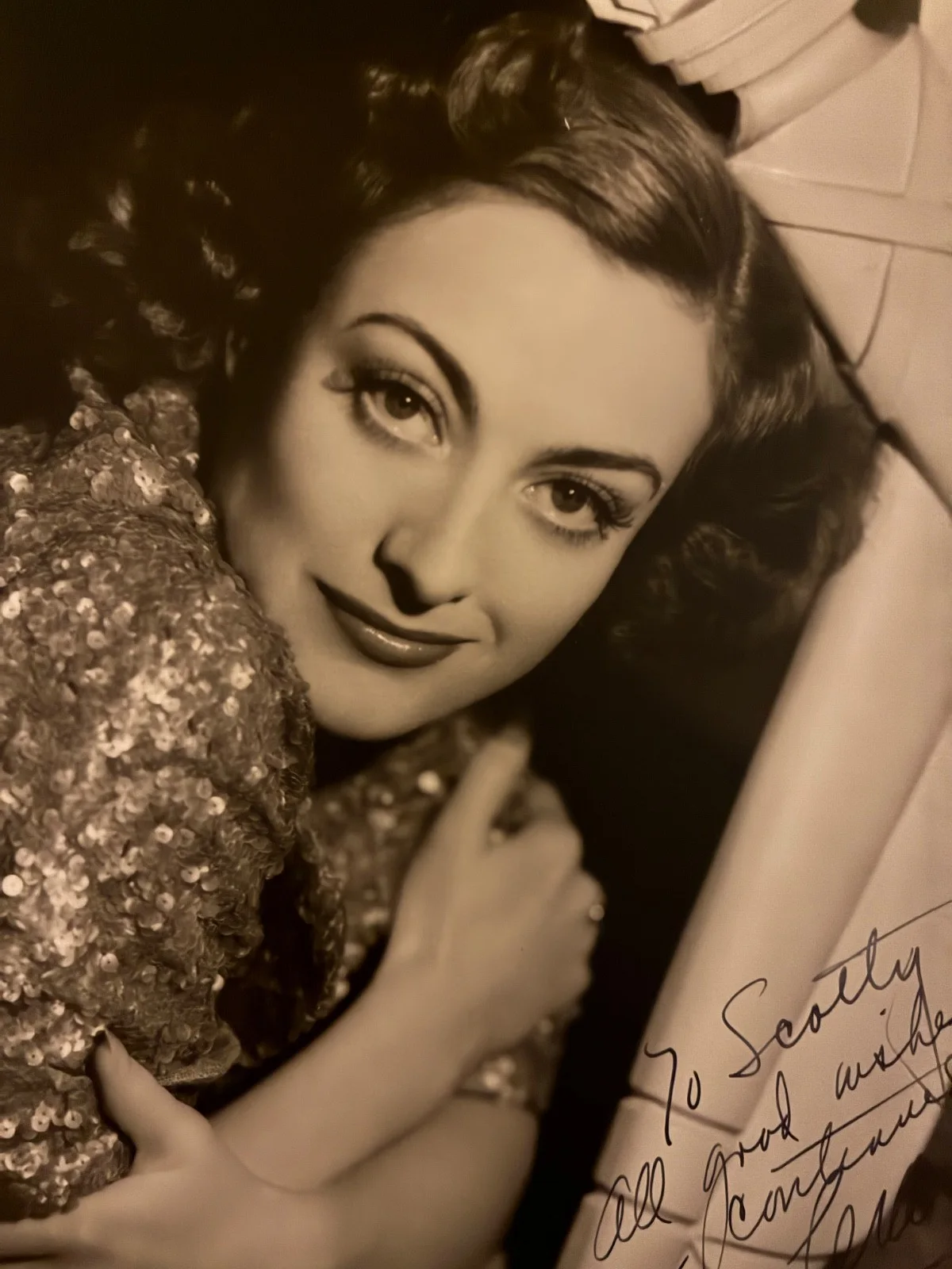 Joan Crawford — Joan Crawford Autograph 10 x 13 Signed Original George Hurrell Beckett Authentic, изображение 2