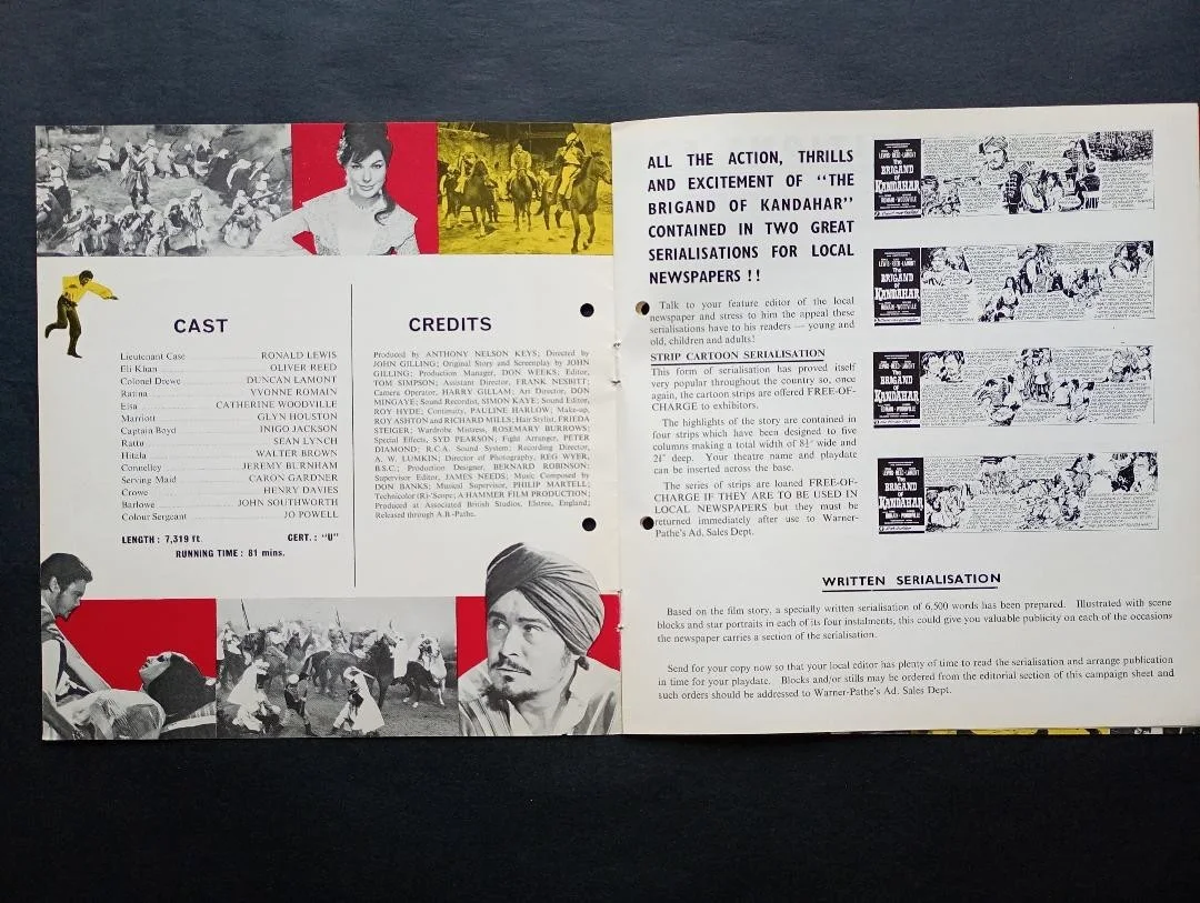 BRIGAND OF KANDAHAR pressbook, image 2