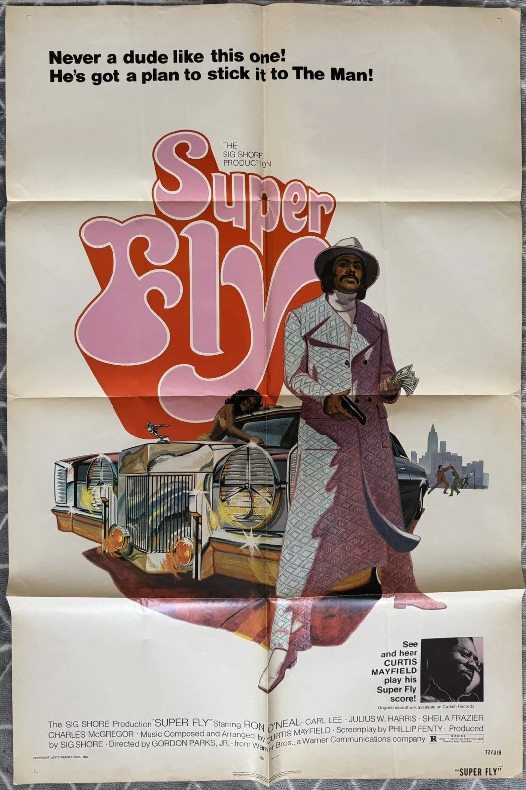 SUPERFLY 1972 ORIGINAL U.S. 1-SHEET POSTER, image 3