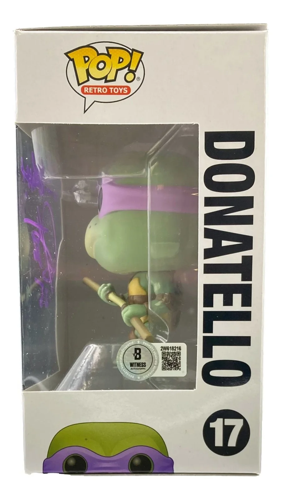 Corey Feldman — Corey Feldman Signed Teenage Mutant Ninja Turtles Funko Pop #17 God Bless BAS, изображение 2