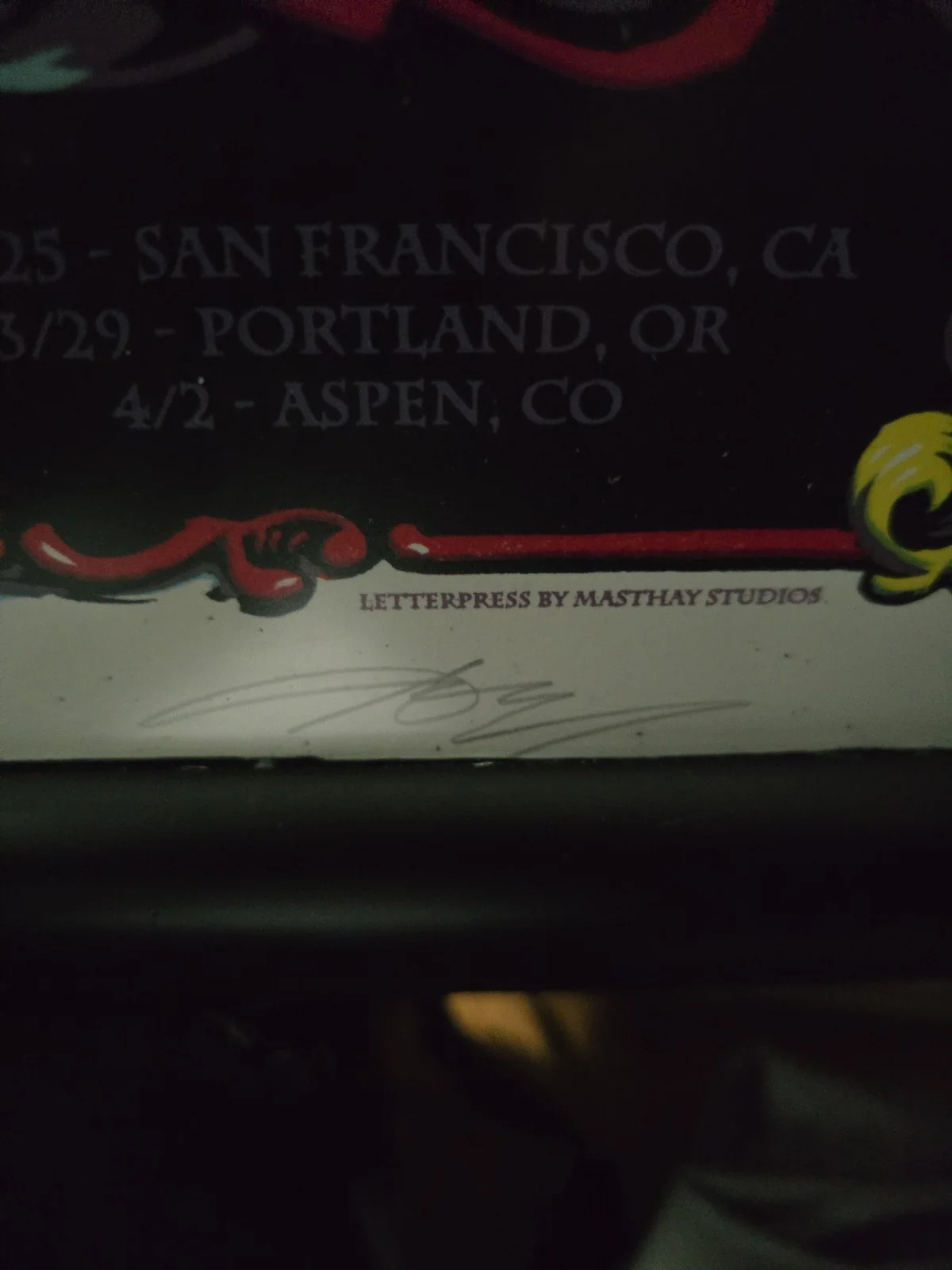 Warren Haynes Ashes & Dust 2016 AJ Masthay Signed Poster #143/250, изображение 5