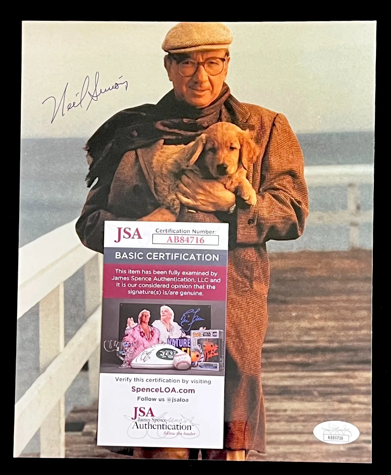 NEIL SIMON — NEIL SIMON (D. 2018) SIGNED 8X10 PHOTO. JSA COA. PLAYWRIGHT, SCREENWRITER., image 2