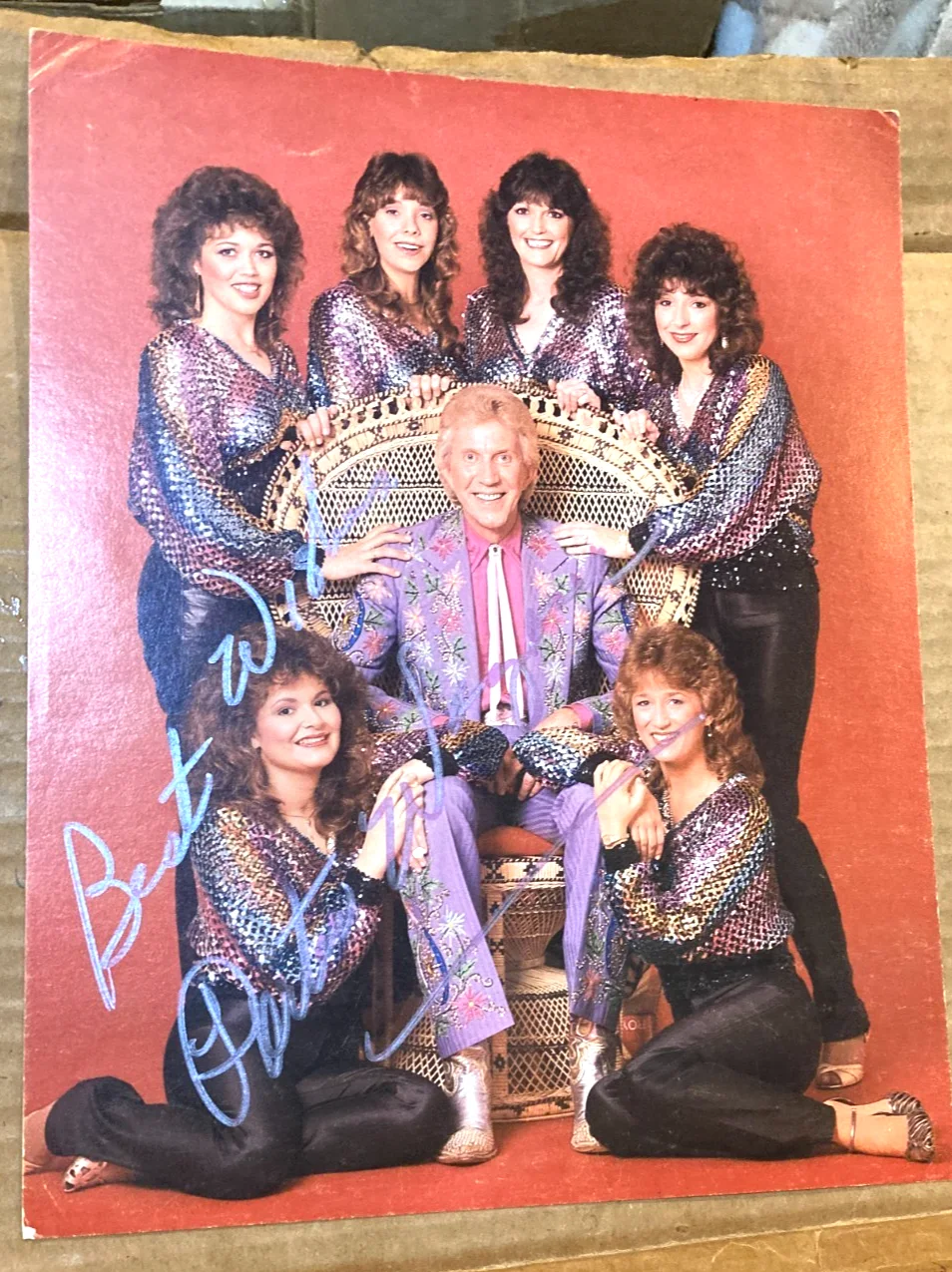 PORTER WAGONER — VINTAGE PORTER WAGONER SIGNED AUTOGRAPH 8X10 COLOR PHOTO CERTIFICATE