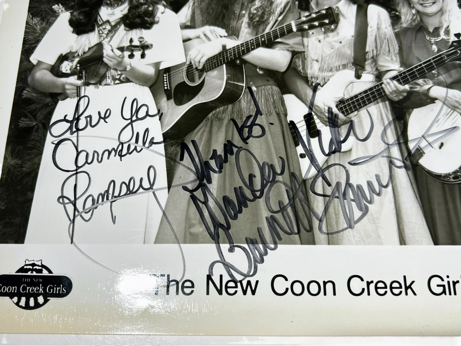 Vintage The New Coon Creek Girls Band Signed 8x10 Photo Vintage Rare Autographed, изображение 2