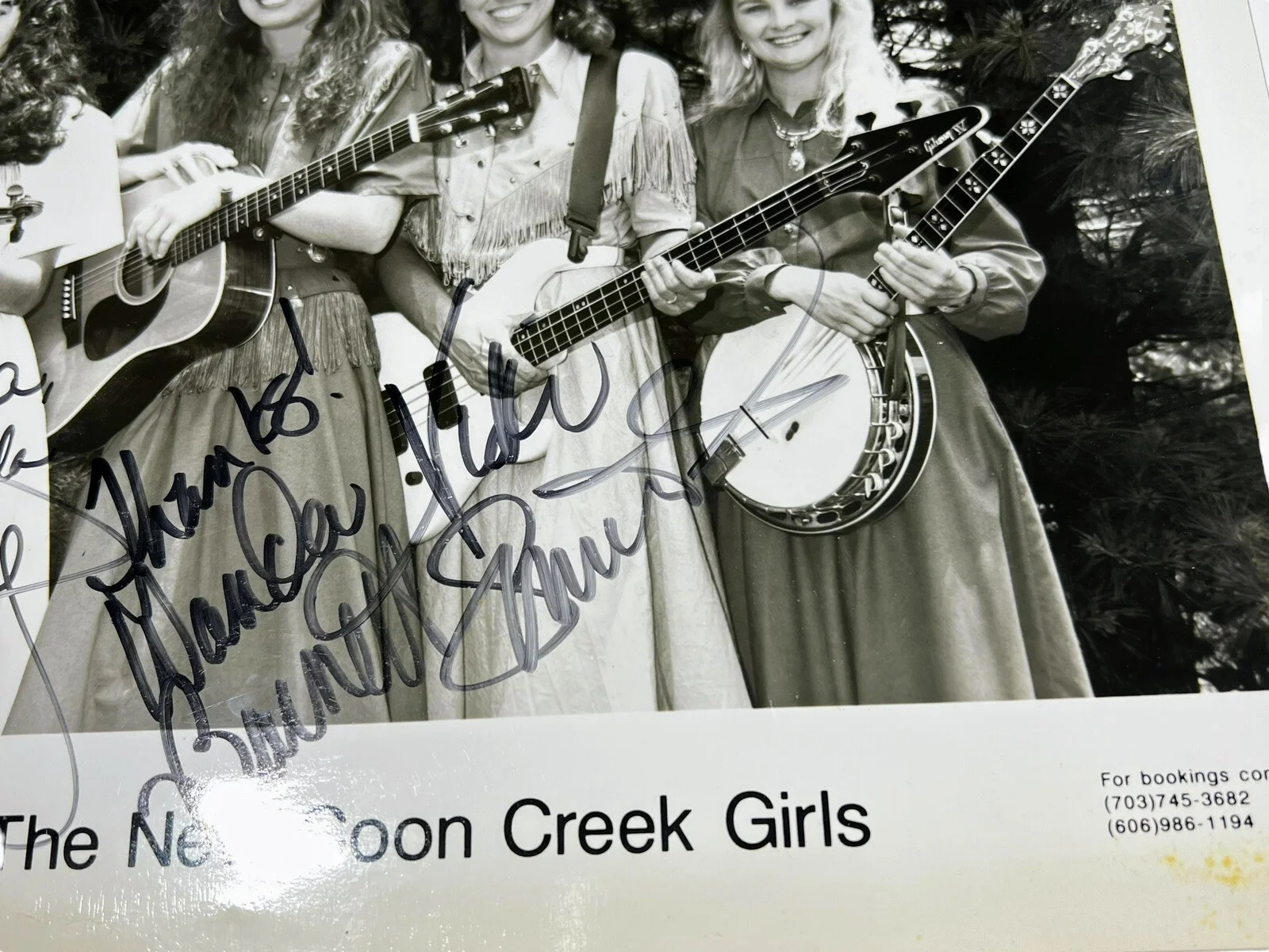 Vintage The New Coon Creek Girls Band Signed 8x10 Photo Vintage Rare Autographed, изображение 3