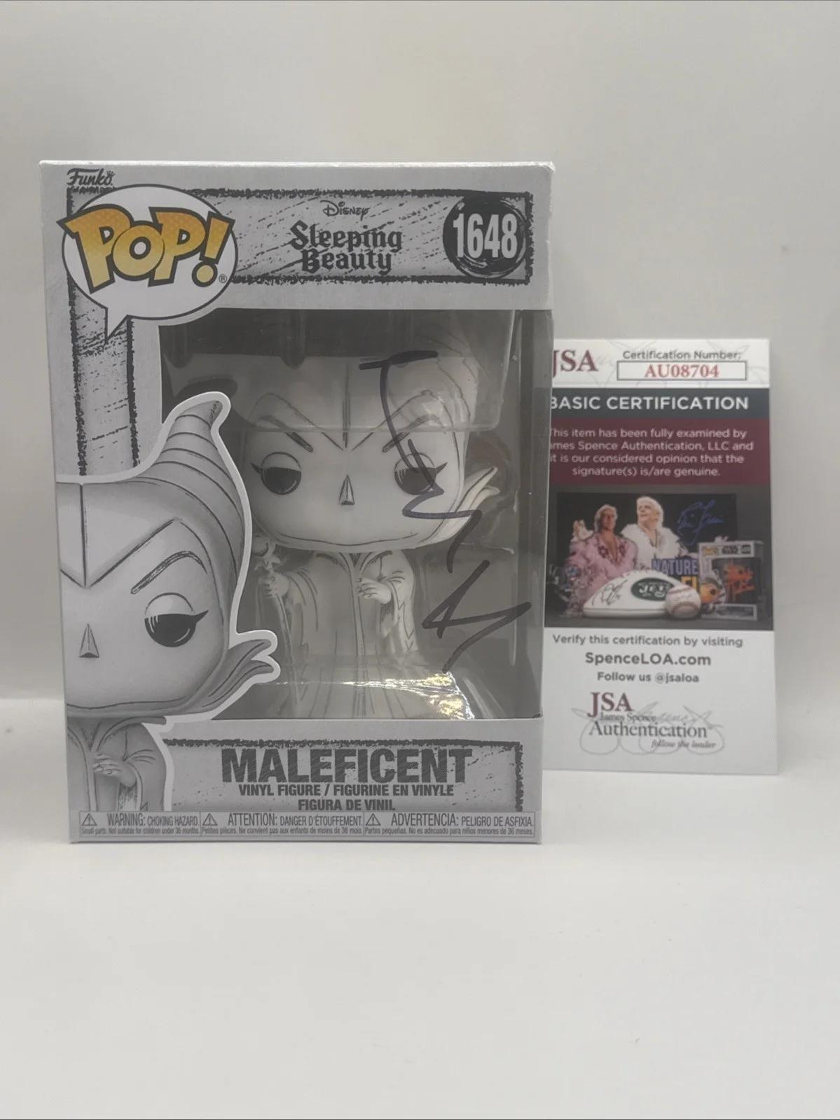 ANGELINA JOLIE — Angelina Jolie Signed #1648 Maleficent Funko Pop JSA COA DISNEY Autograph Auth
