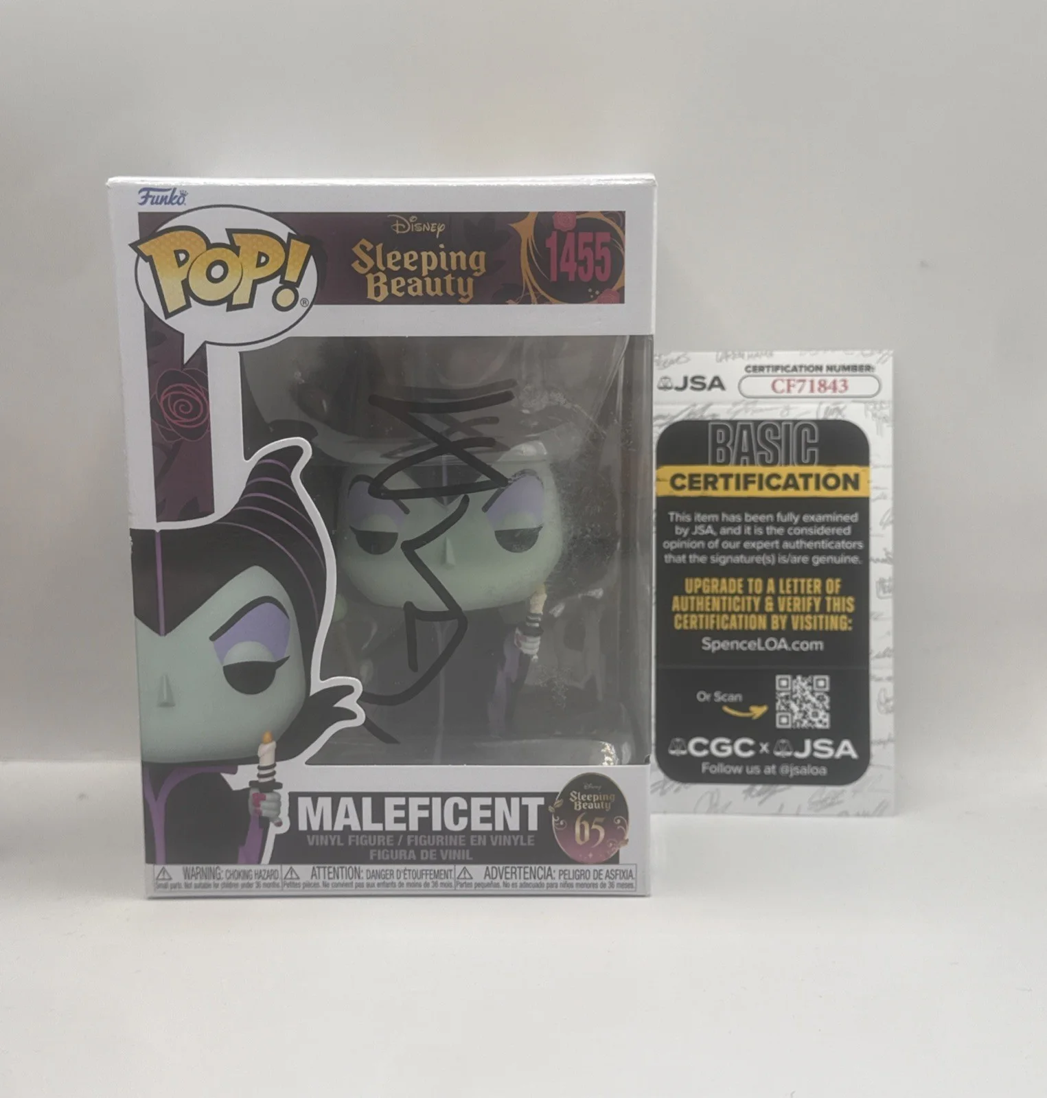 Angelina Jolie — ANGELINA JOLIE SIGNED AUTOGRAPH SLEEPING BEAUTY FUNKO #1455 JSA COA AUTHENTIC