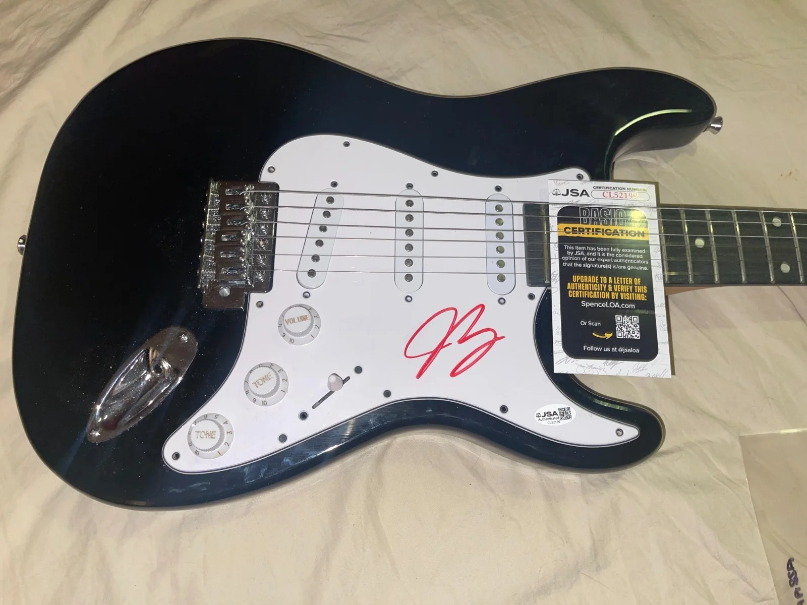 Joe Bonamassa Love Ain't A Love Song Autographed Signed Electric Guitar JSA, изображение 2