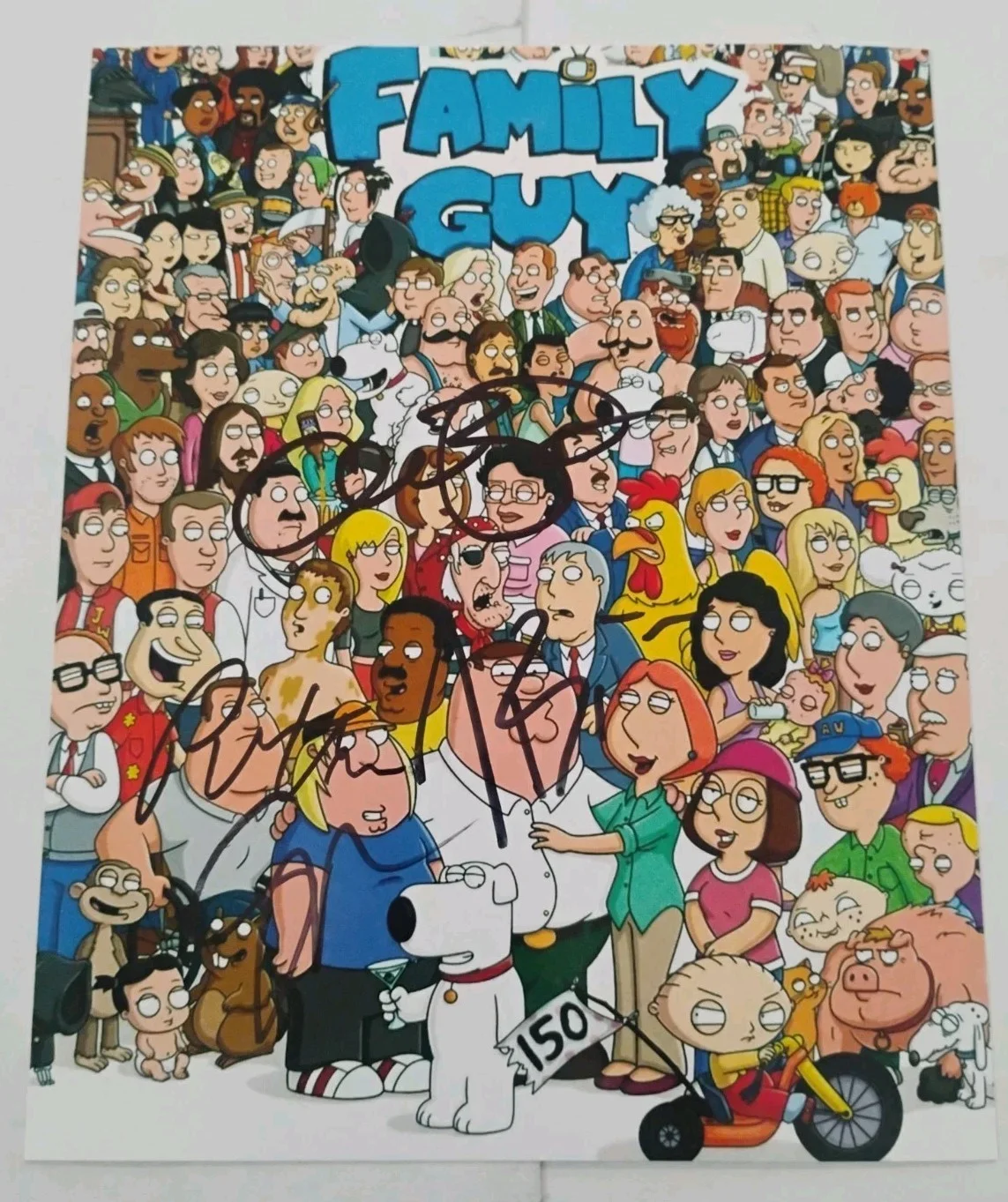 alex borstein, Seth MacFarlane, Patrick Warburton — SETH MACFARLANE ALEX BORSTEIN PATRICK WARBURTON +1 FAMILY GUY SIGNED 8X10 PHOTO