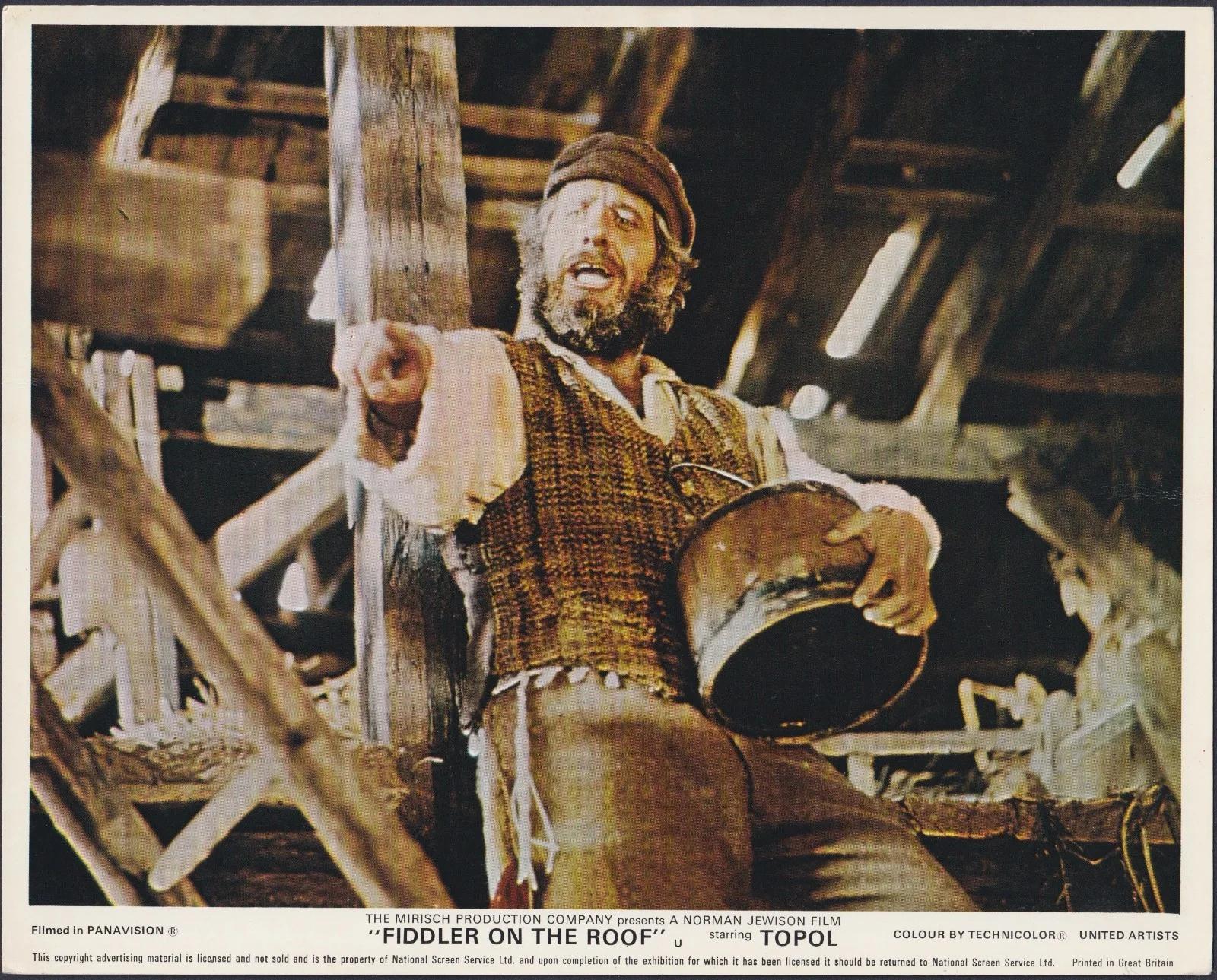 Fiddler on the Roof 8x ORIGINAL UK FOH Lobby Cards Topol Norman Jewison 1971, изображение 2