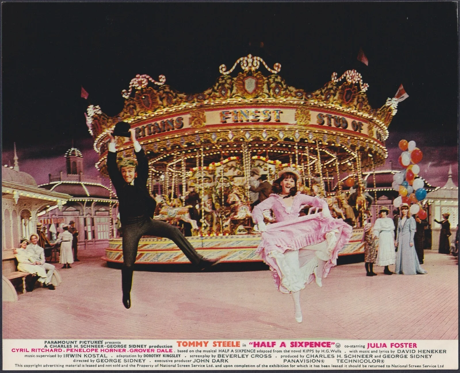 Half a Sixpence 8x ORIGINAL UK FOH Lobby Cards Tommy Steele 1967, изображение 2