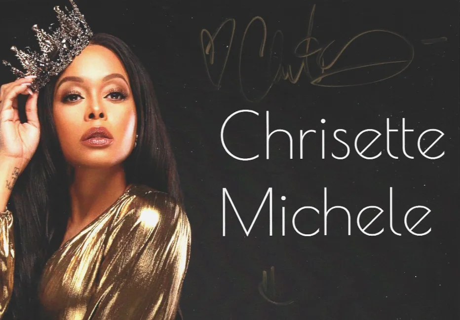 Chrisette Michele hand SIGNED 8.5x11 Concert Show Promo Photo COA Autographed, изображение 2