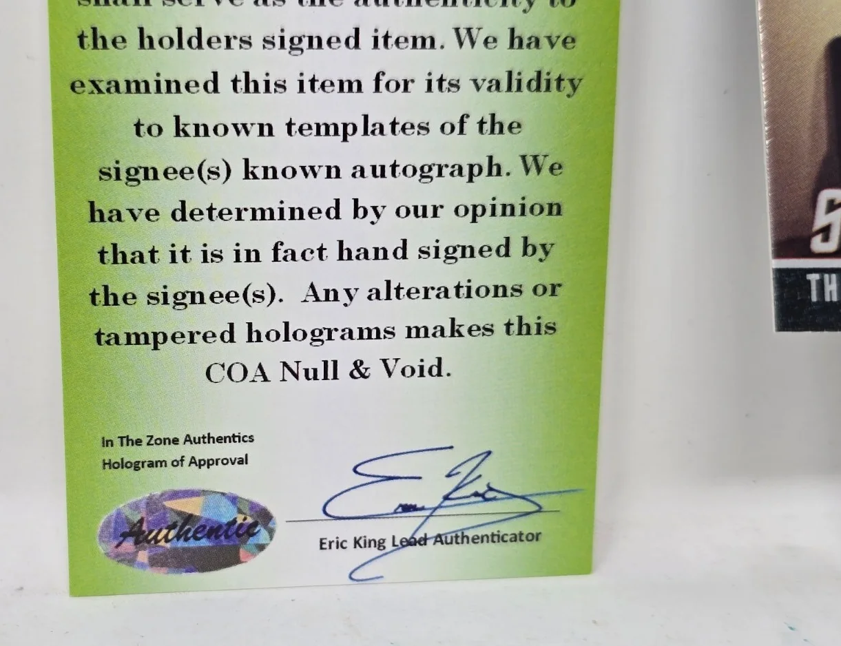Leonard Nimoy — LEONARD NIMOY Signed 1998 Star Trek Card Assignment Earth w COA Hologram, изображение 4