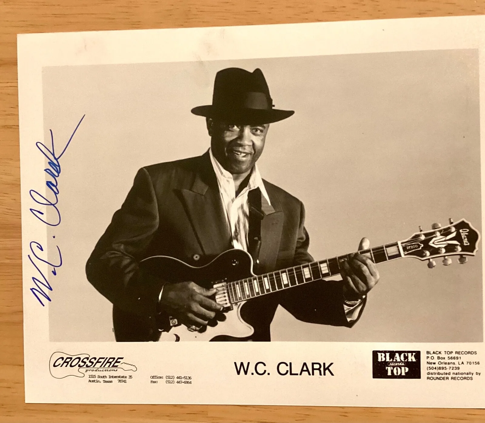 W.C. CLARK Autographed Promo Photo Signed 8x10 Austin Blues SRV, image 2