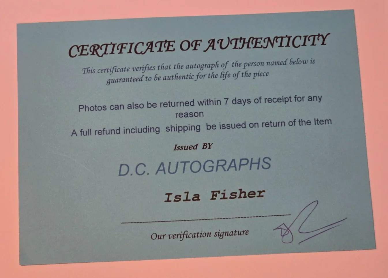 Isla Fisher — STUNNINGLY BEAUTIFUL! Isla Fisher Signed Autographed 8x10 Photo & COA!, image 2