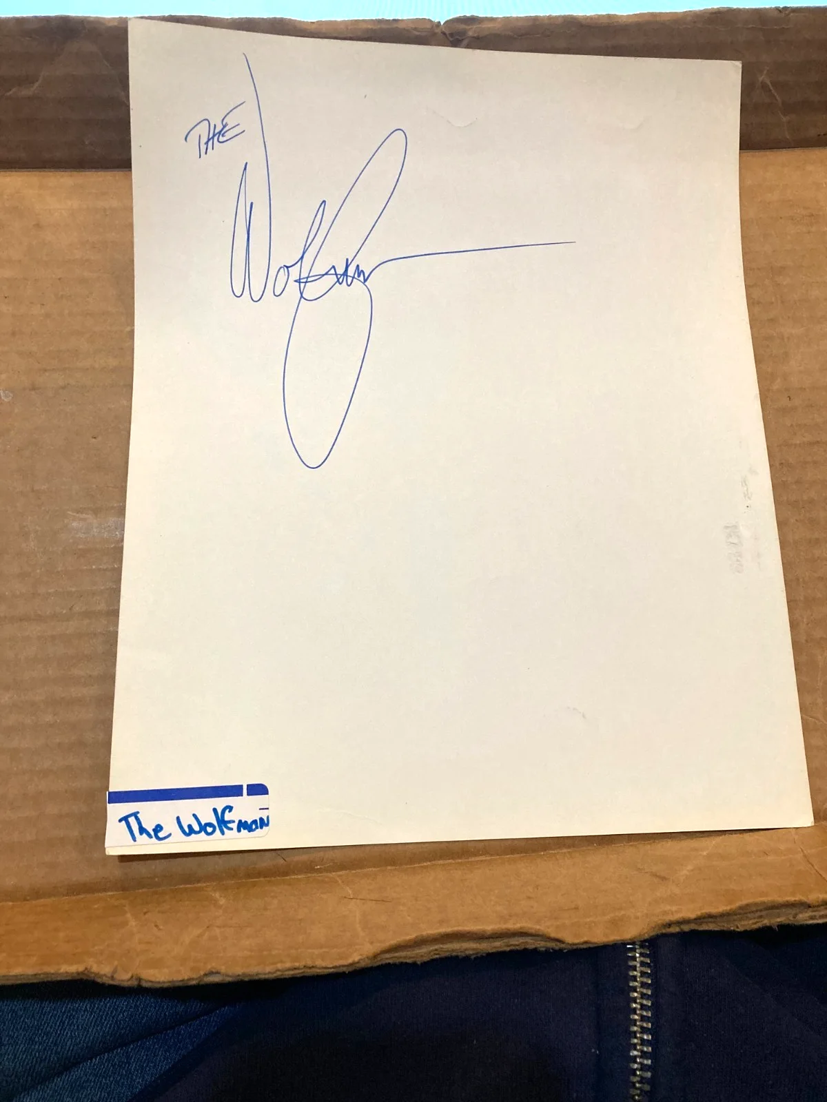 THE WOLFMAN — ,THE WOLFMAN 2 Signed 8x10 Autographed B&W Photo ON FRONT & BACK OF PHOTO CERT., изображение 2