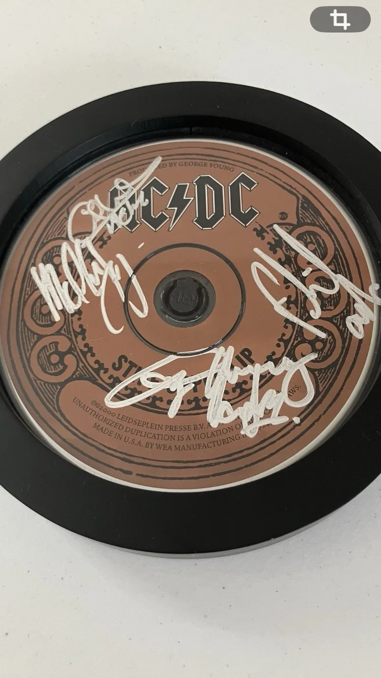 AC/DC Signed/ Autographed Cd Framed With COA, image 2