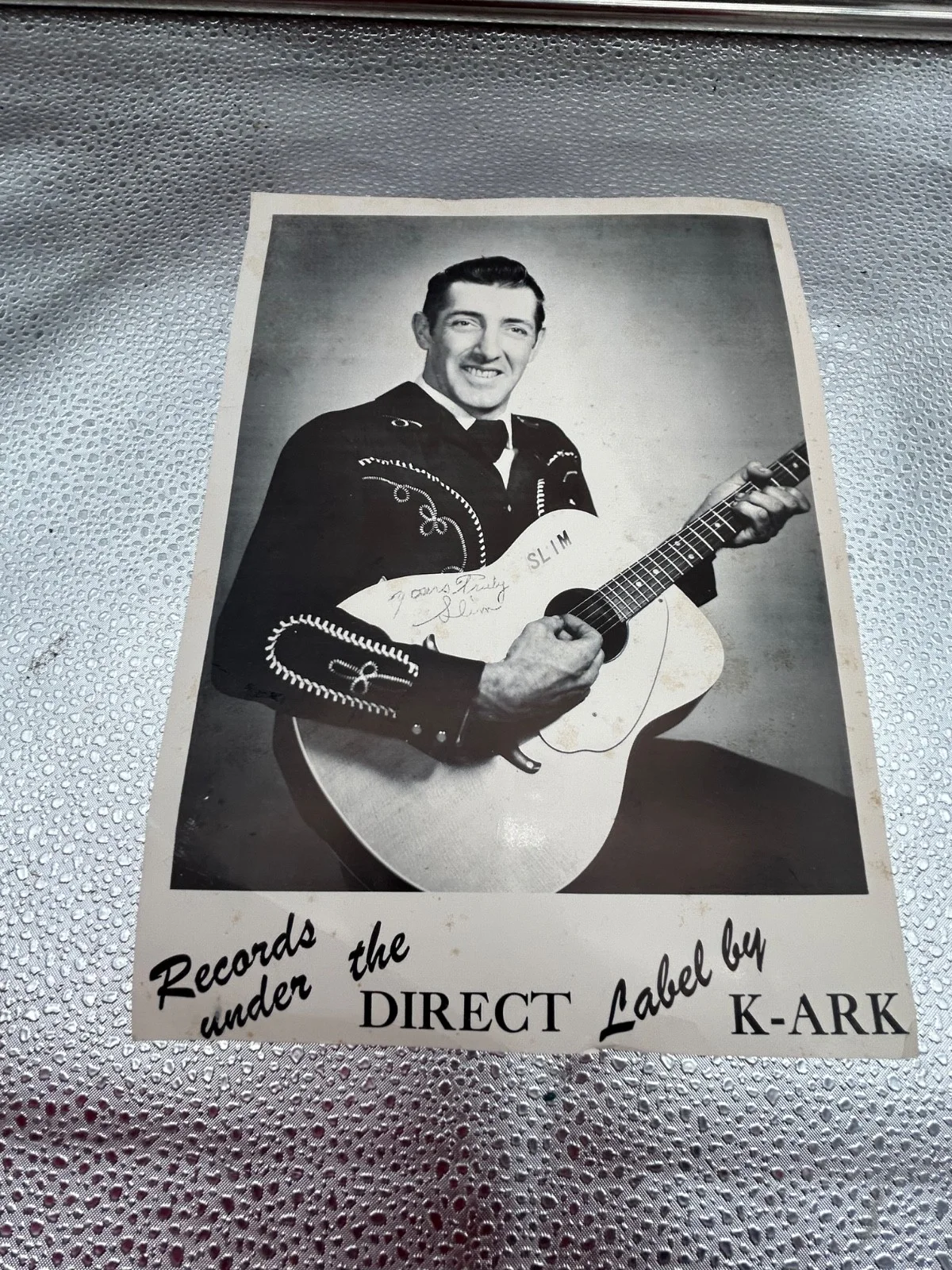 Mississippi Slim Carvell Lee Ausborn — RARE Vintage 8x10 Picture Signed By Mississippi Slim Carvell Lee Ausborn RARE, изображение 2