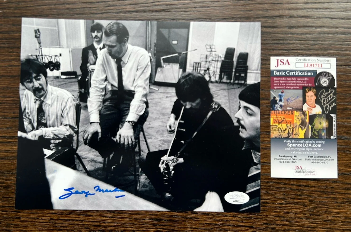 Signed George Martin 8x10 Photo The Beatles JSA COA Rock N Roll Icon, изображение 2