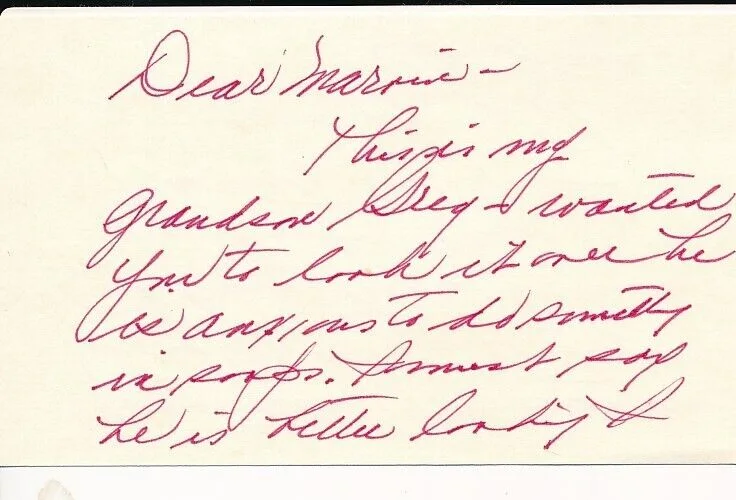 ALICE FAYE Original SIGNED AUTOGRAPHED Handwritten Note + Envelope MARVIN PAIGE, изображение 2