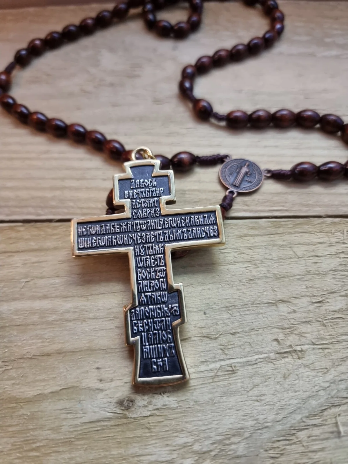 John Wick Rosary Cross Necklace Metal Pendant Prop Replica Cosplay Baba Yaga UK, изображение 3