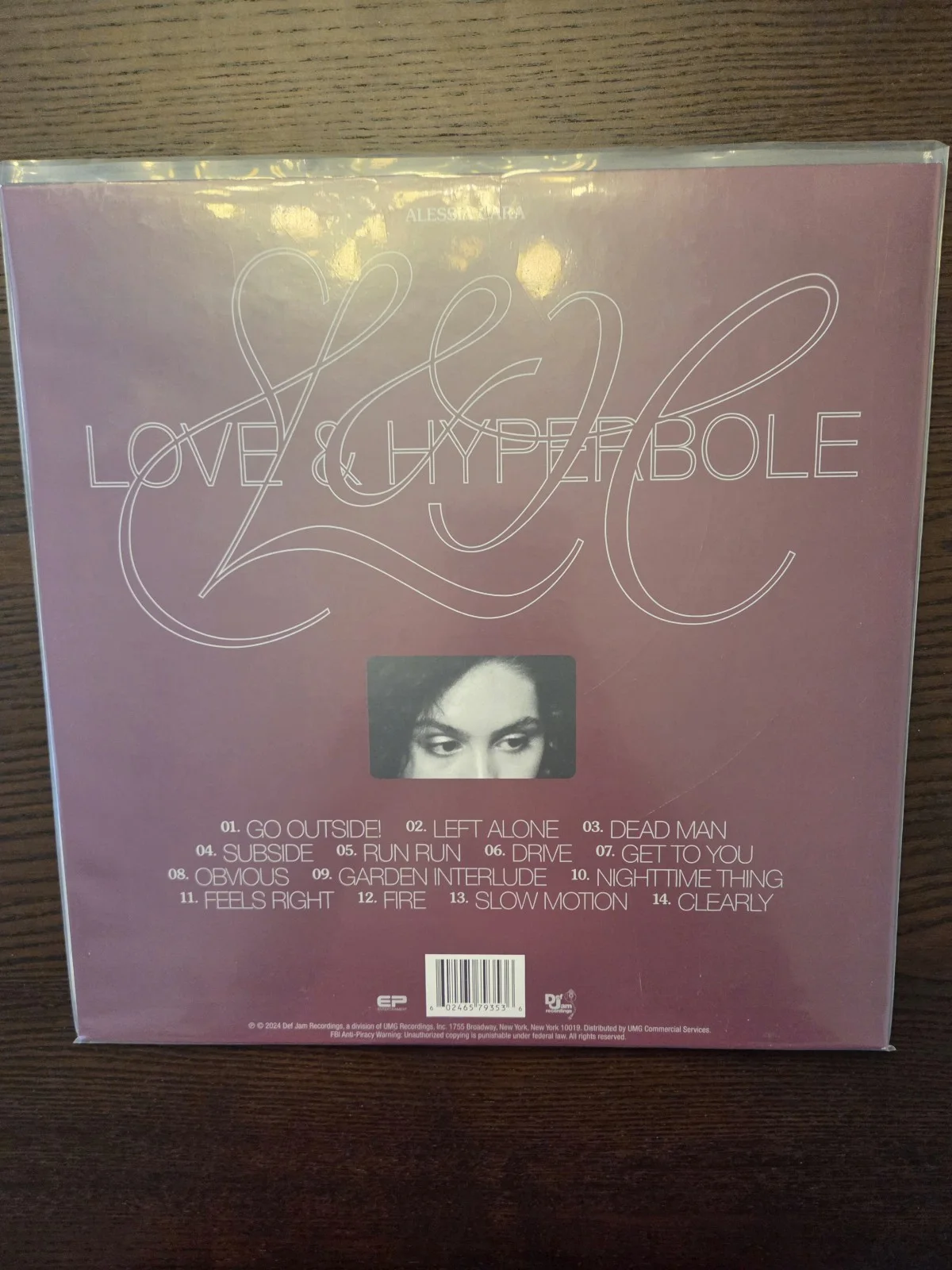 Alessia Cara Love & Hyperbole-Red & Black Marbled Signed Vinyl, image 2