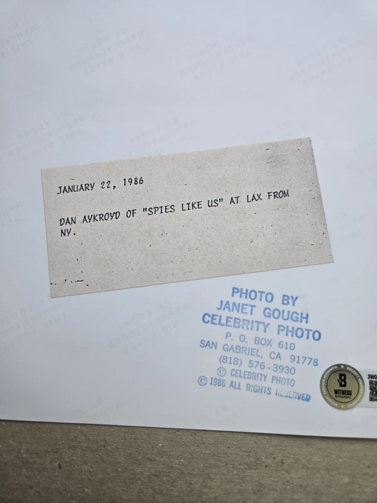 Dan Aykroyd — Dan Aykroyd SIGNED 1986 Spies Like Us LAX Type 1 Photograph! Beckett COA!, image 5