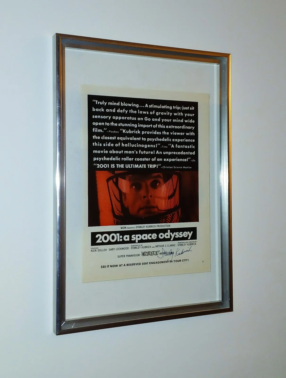 Stanley Kbruck — *Signed* "2001 A Space Odyssey" Poster / flyer - Stanley Kubrick Autograph, image 2