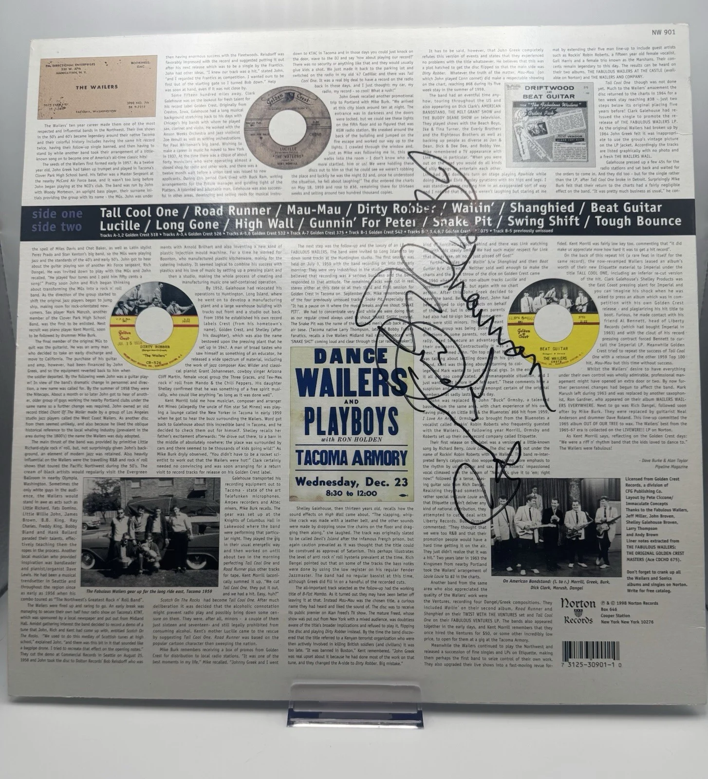 The Fabulous Wailers Autographed Vinyl Record, image 2
