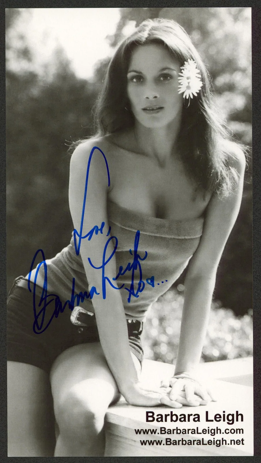 Barbara Leigh — Barbara Leigh Vampirella "Love" Authentic 2x Signed 6x11 Promo Card BAS #BV70278, изображение 2