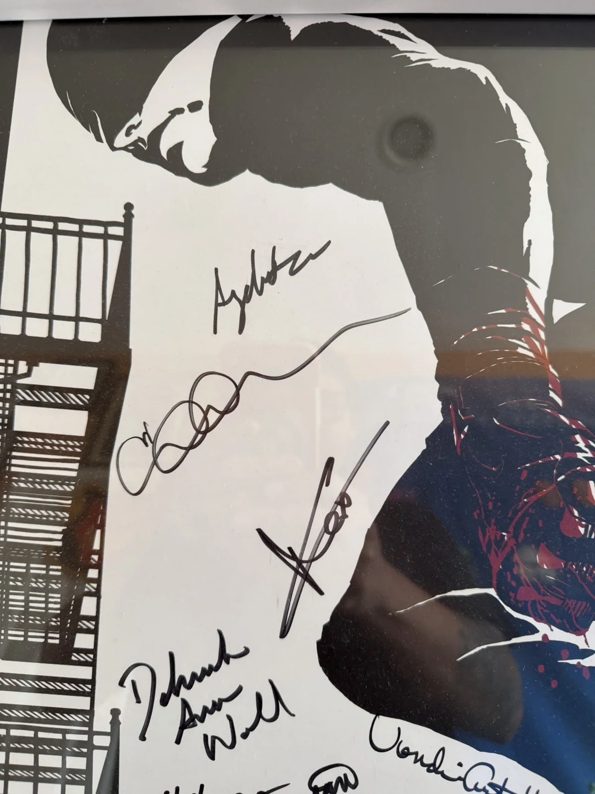 CAST SIGNED Netflix Daredevil Season 3 Poster Cox D'Onofrio Woll + 7 More NYCC, изображение 2