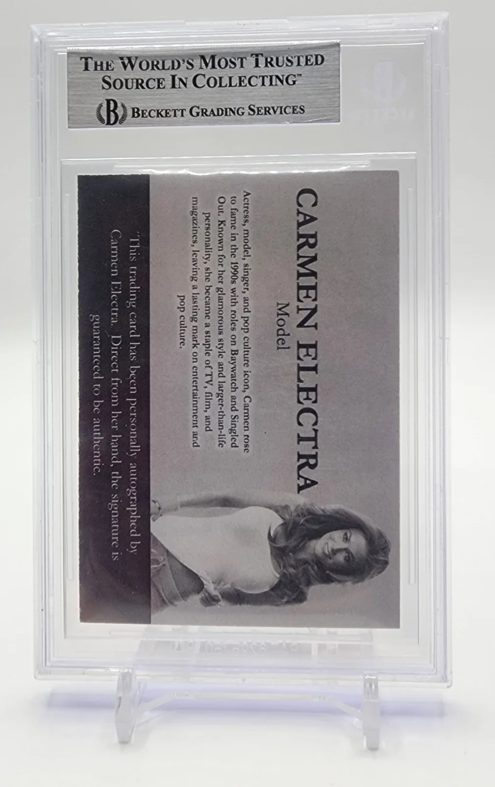 Carmen Electra — CARMEN ELECTRA Signed Custom ELECTRA! Trading Card BECKETT Authentic Auto, image 2