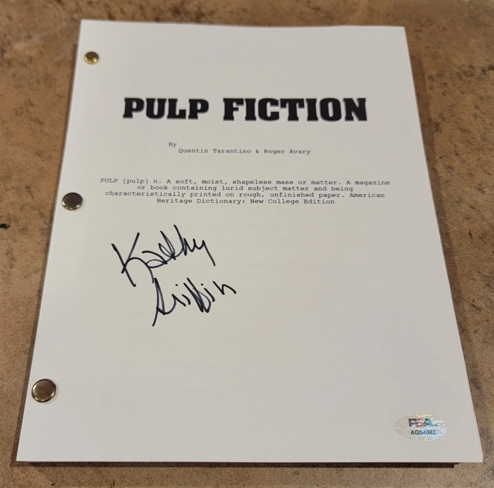 Kathy Griffin — Kathy Griffin signed Pulp Fiction script full 141 pages PSA DNA Autograph