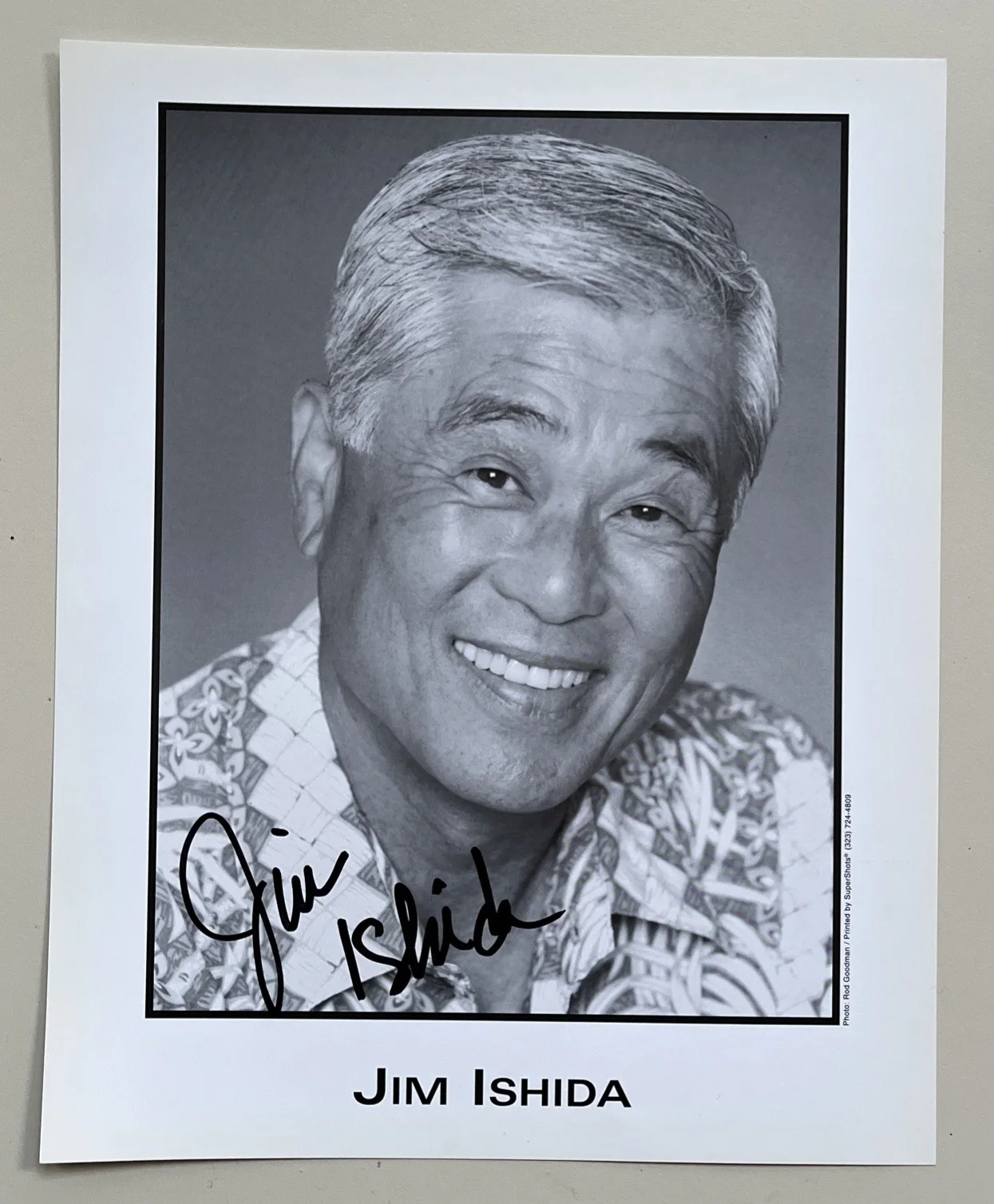 Jim Ishida — Jim Ishida 1 Signed Photo 8x10 *2 Sided Picture Signed On Both Sides *