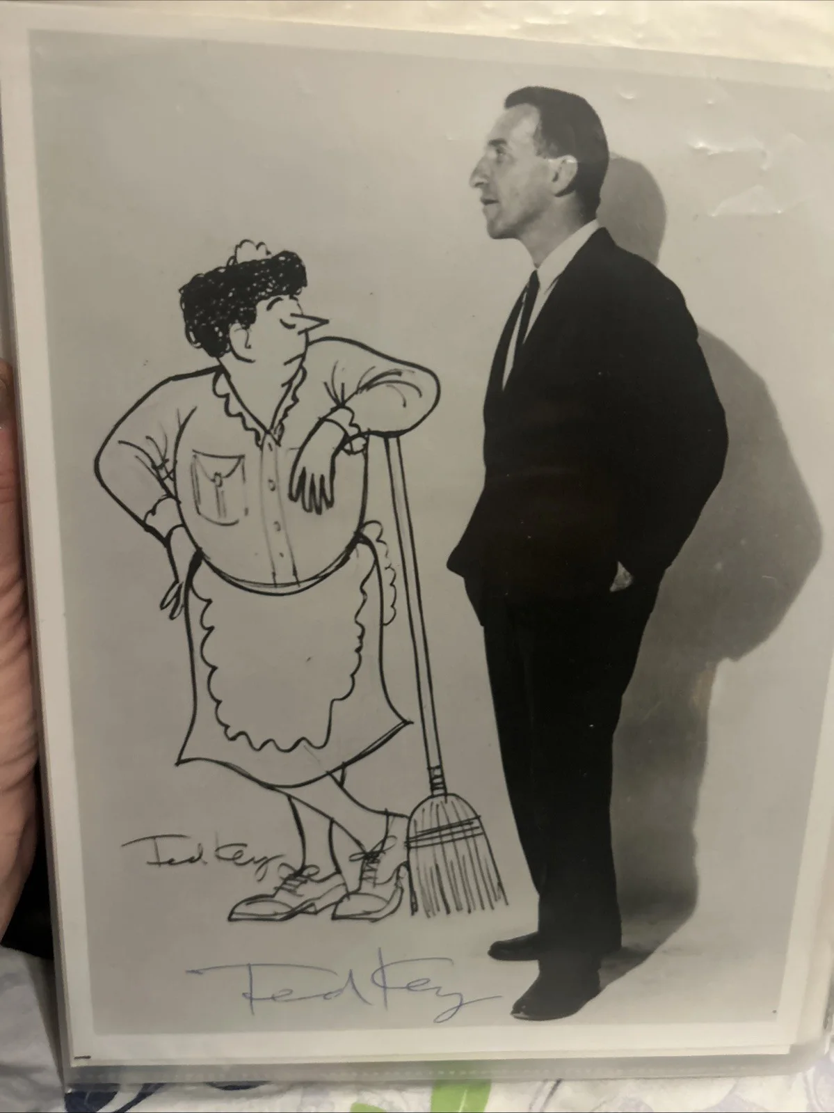 Ted Key — Ted Key Autographed 8x10 Black And White Authentic Photo Of Himself W/hazel