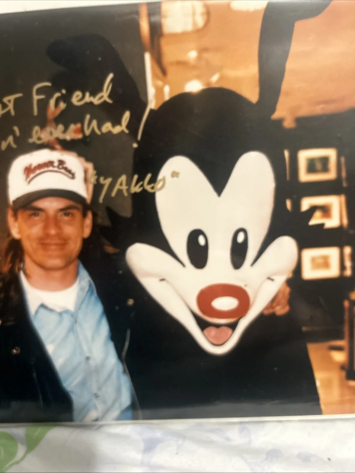 Rob Paulsen — Rob Paulsen Signed 8x10 Color Photo Of Himelself With Yakko, image 3