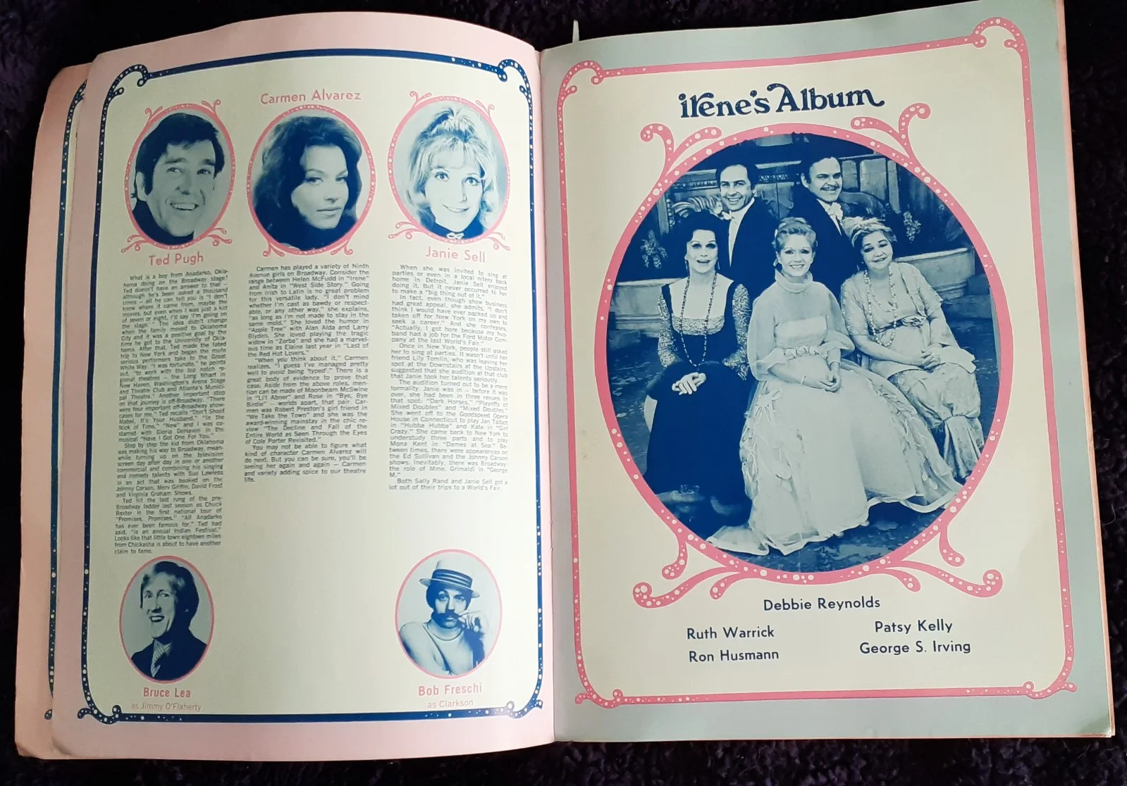 Debbie Reynolds Signed Autograph Irene Souvenier Album Plus Irene Playbill OBO, image 4
