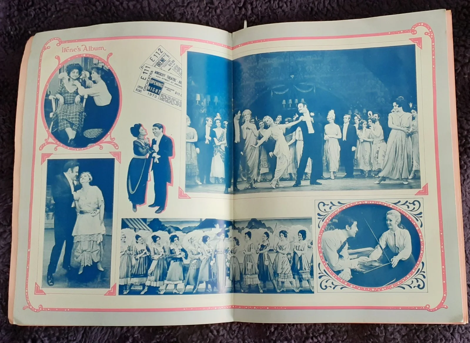 Debbie Reynolds Signed Autograph Irene Souvenier Album Plus Irene Playbill OBO, image 5