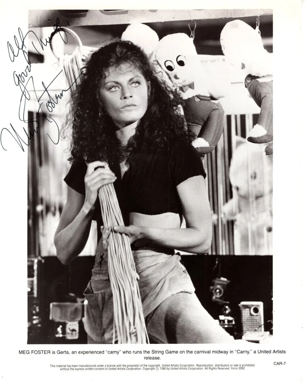 Meg Foster — MEG FOSTER signed autographed 8x10 CARNY GERTA press photo