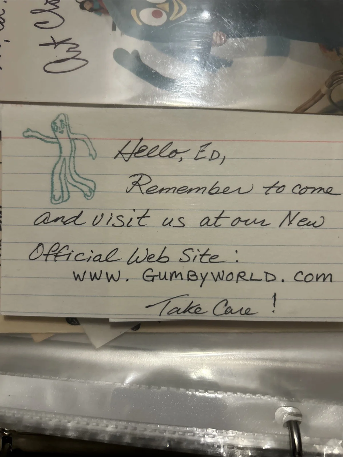 Art Clokey — Art Clokey Gumby Creator 亲笔签名照片独特带索引卡认证, image 3