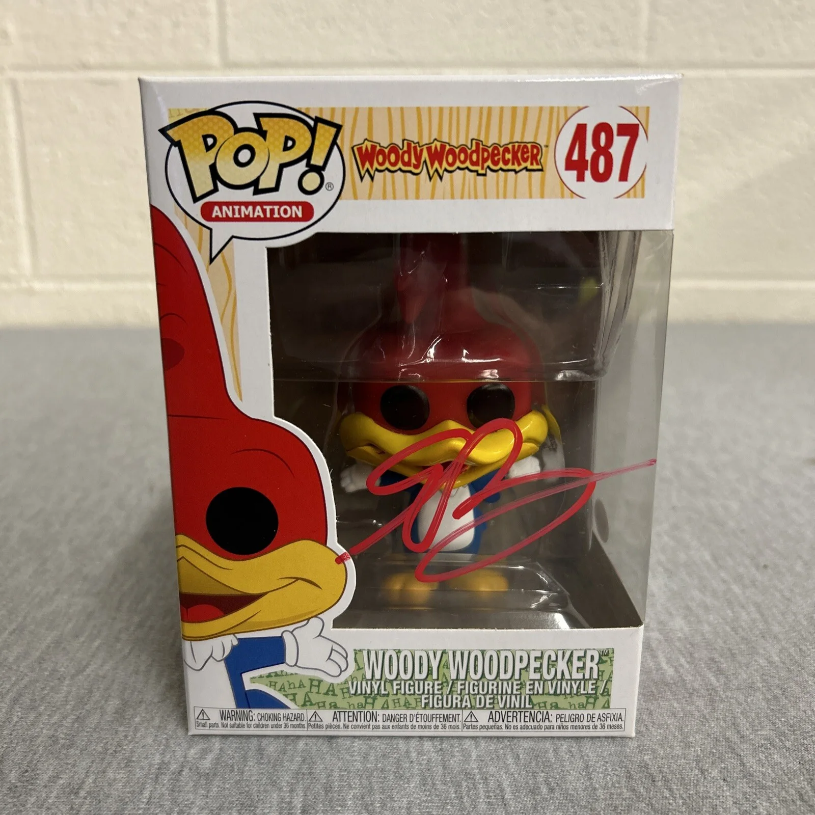 Eric Bauza — Eric Bauza Woody Woodpecker Voice #487 Signed Autographed Funko Pop, изображение 2