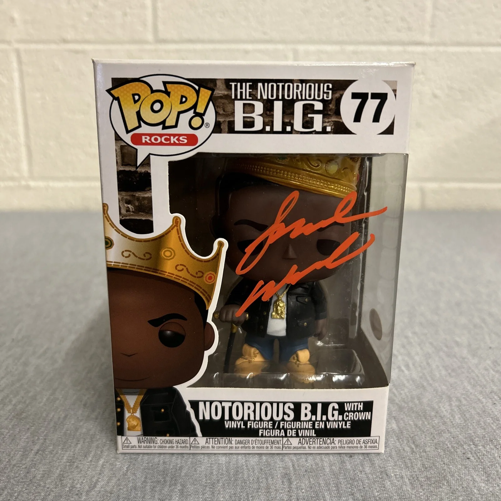 Signed Funko Pop! Rocks #152 Notorious B.I.G. Jamal Woolard JSA Cert, image 2