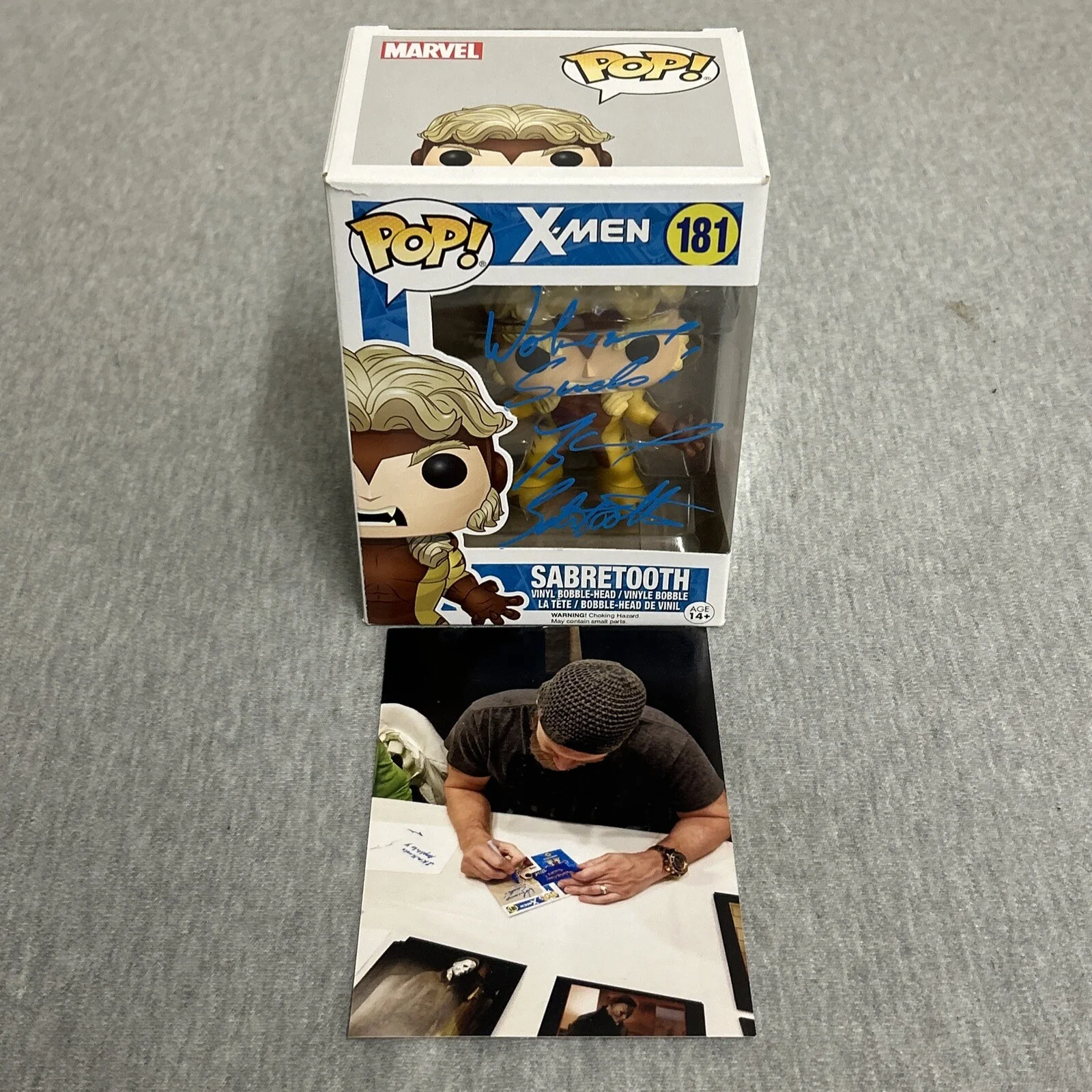 Tyler Mane — Tyler Mane Signed X-Men Sabretooth Funko Pop Inscribed #181 Exact Proof