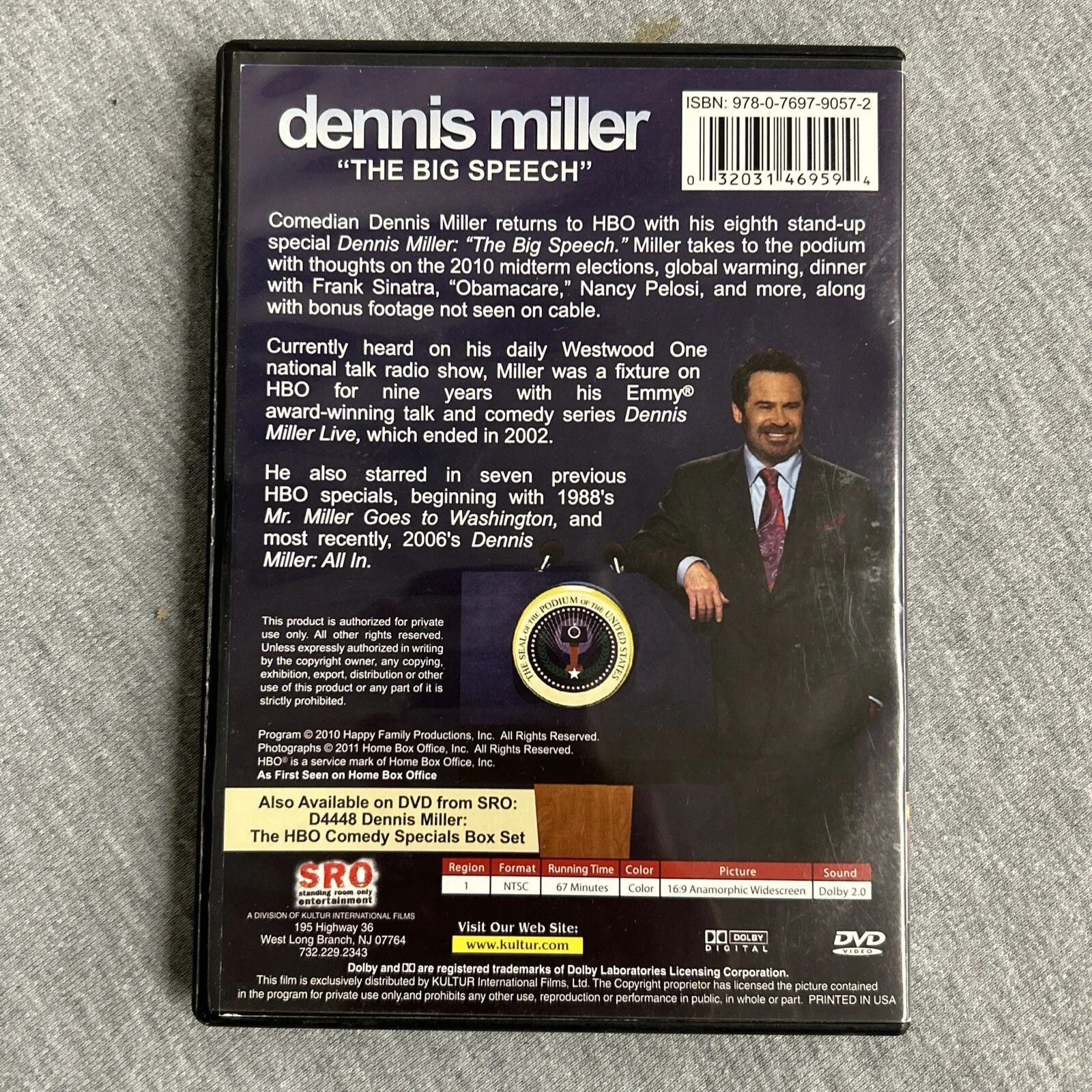 Dennis Miller — Dennis Miller: The Big Speech (DVD, 2010) Signed Autograph, image 4
