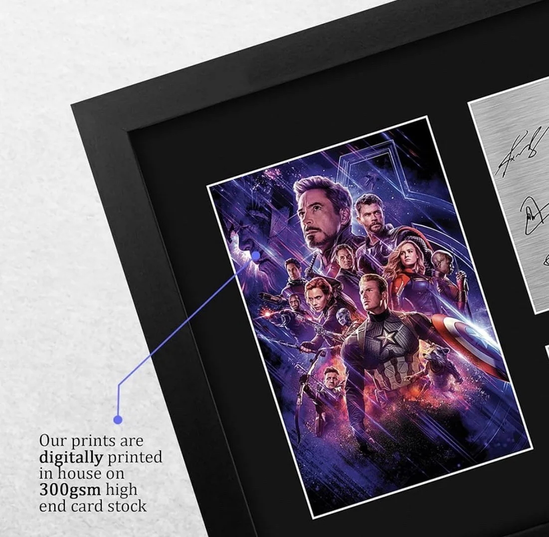 Avengers Endgame Matted Photo And Cast Facsimile Autographs - 8.5x11 Inches, image 3